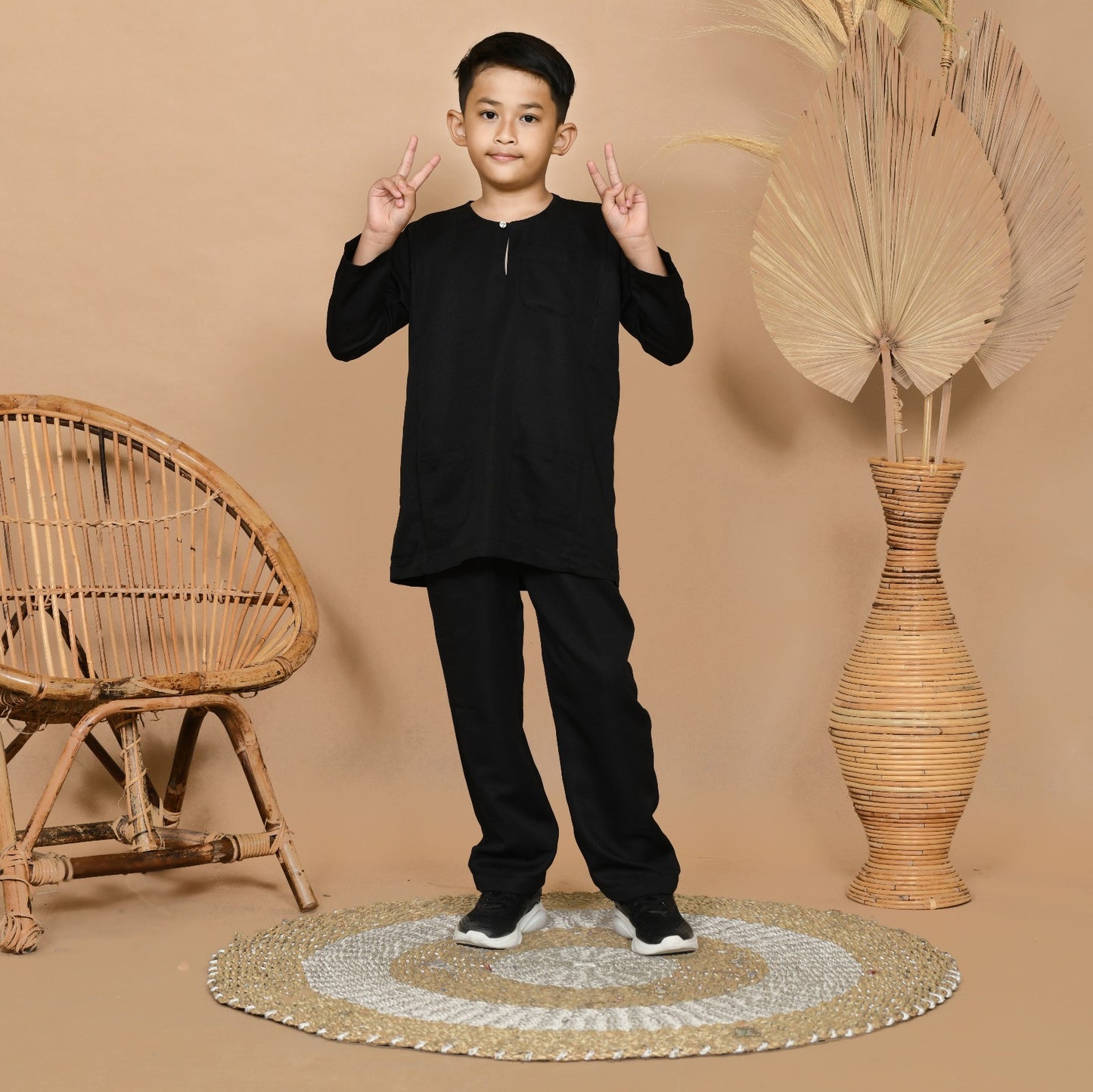Wan Kurung Set Junior (Black)