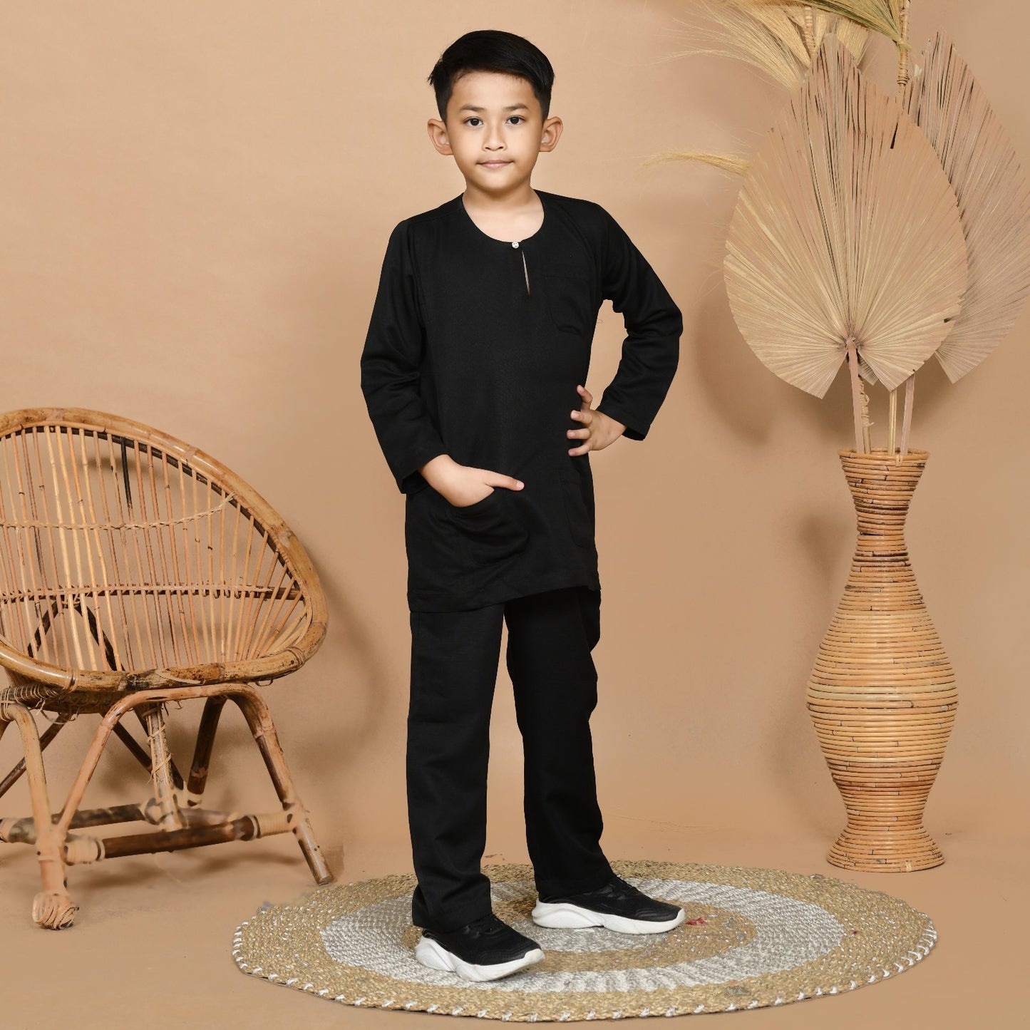 Wan Kurung Set Junior (Black)