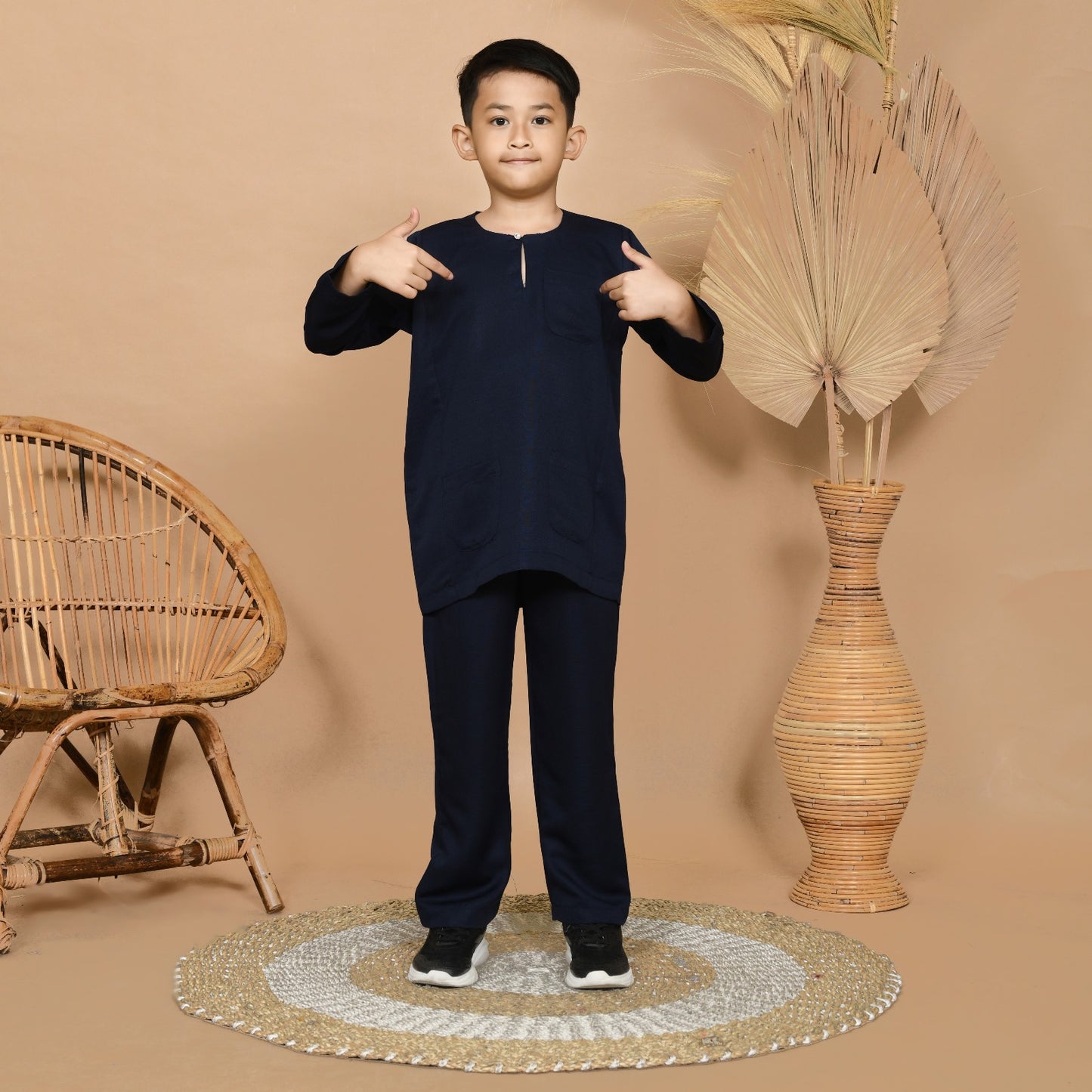 Wan Kurung Set Junior (Navy)
