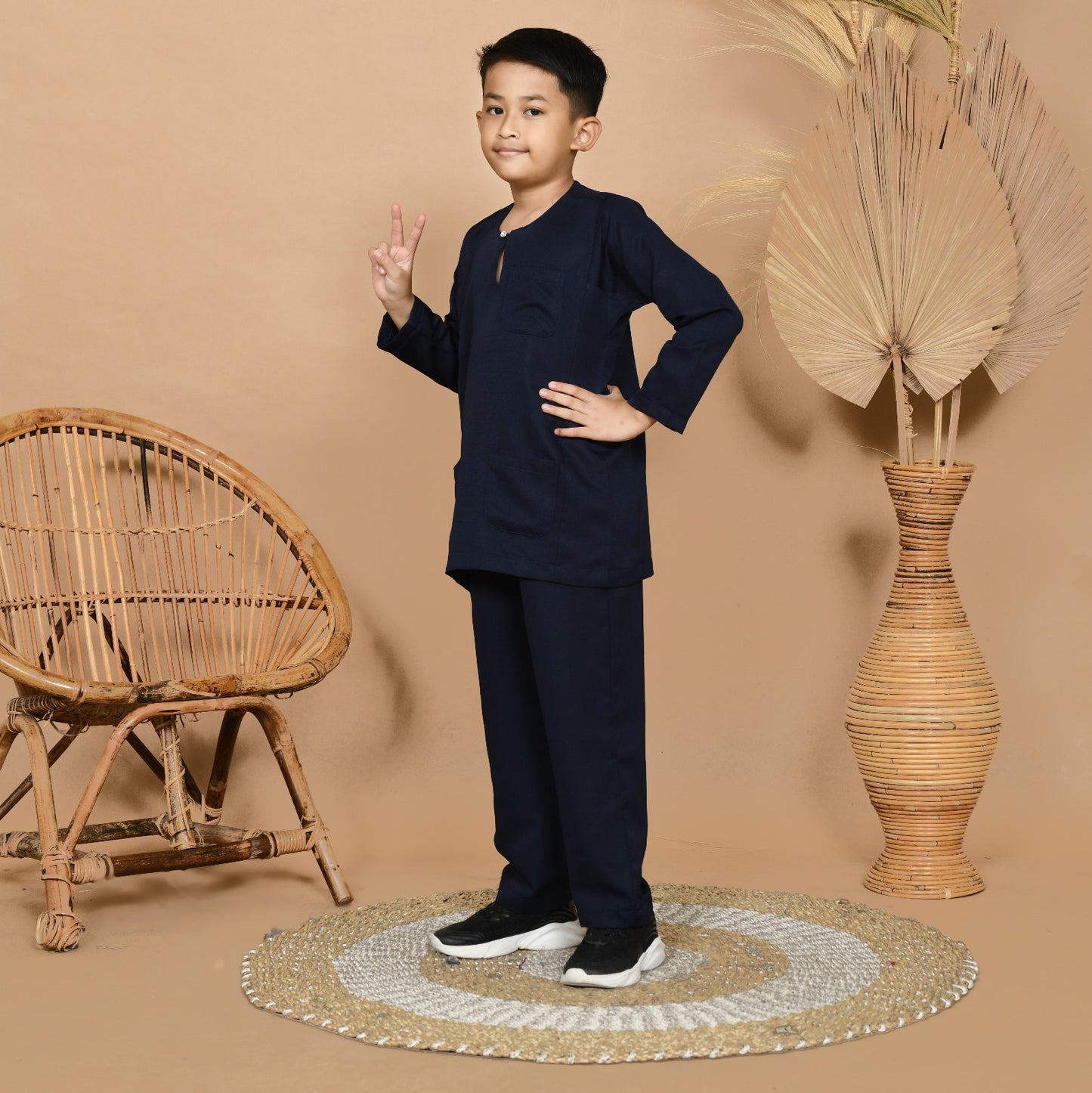 Wan Kurung Set Junior (Navy)