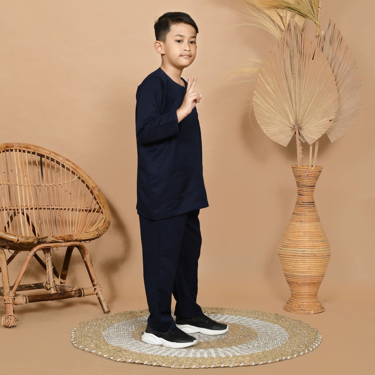 Wan Kurung Set Junior (Navy)