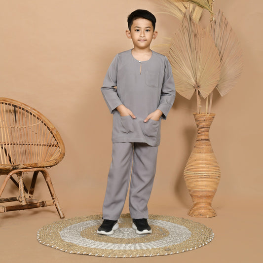 Wan Kurung Set Junior (Gray)