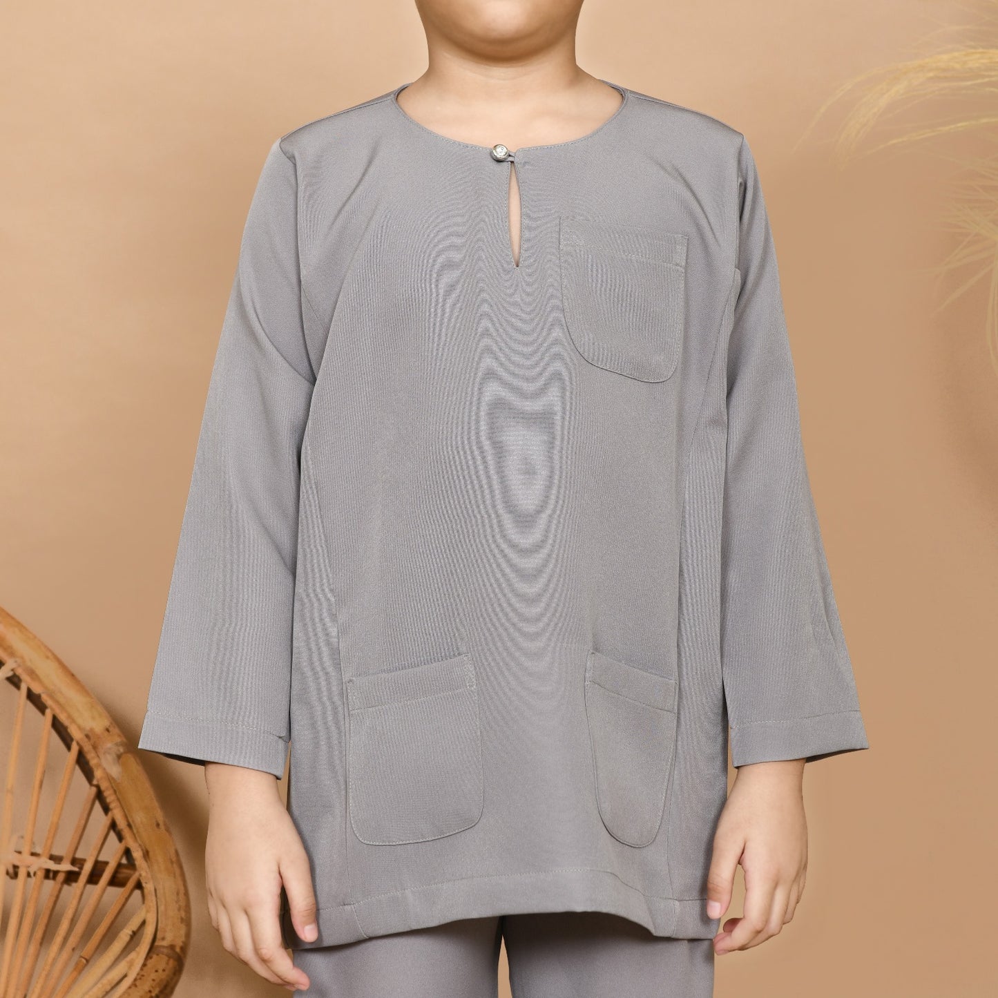 Wan Kurung Set Junior (Gray)