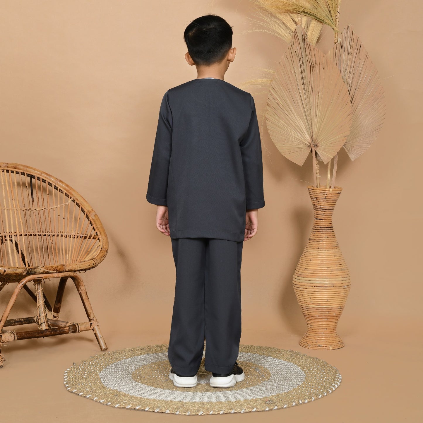 Wan Kurung Set Junior (Dark Gray)