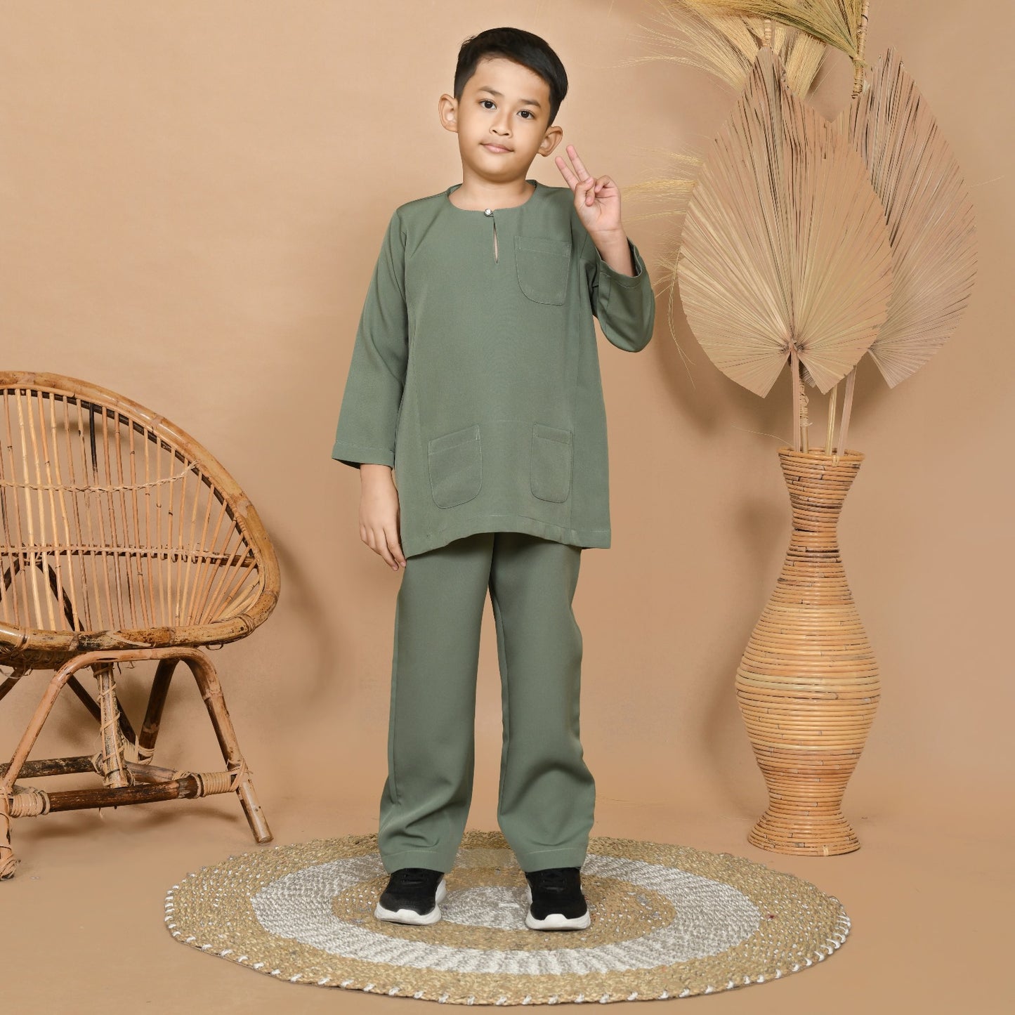 Wan Kurung Set Junior (Green)