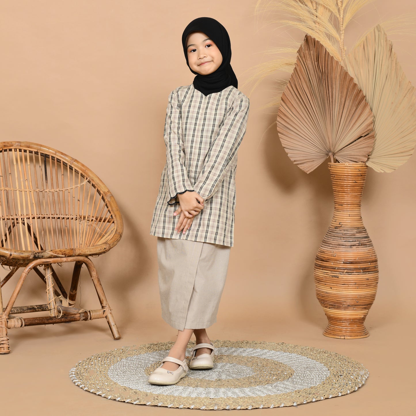 Kasih Baju Kurung Junior (Khaki)