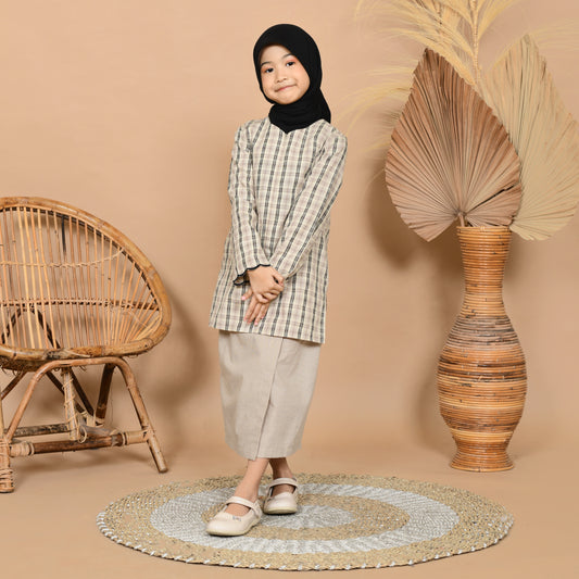 Kasih Baju Kurung Junior (Khaki)