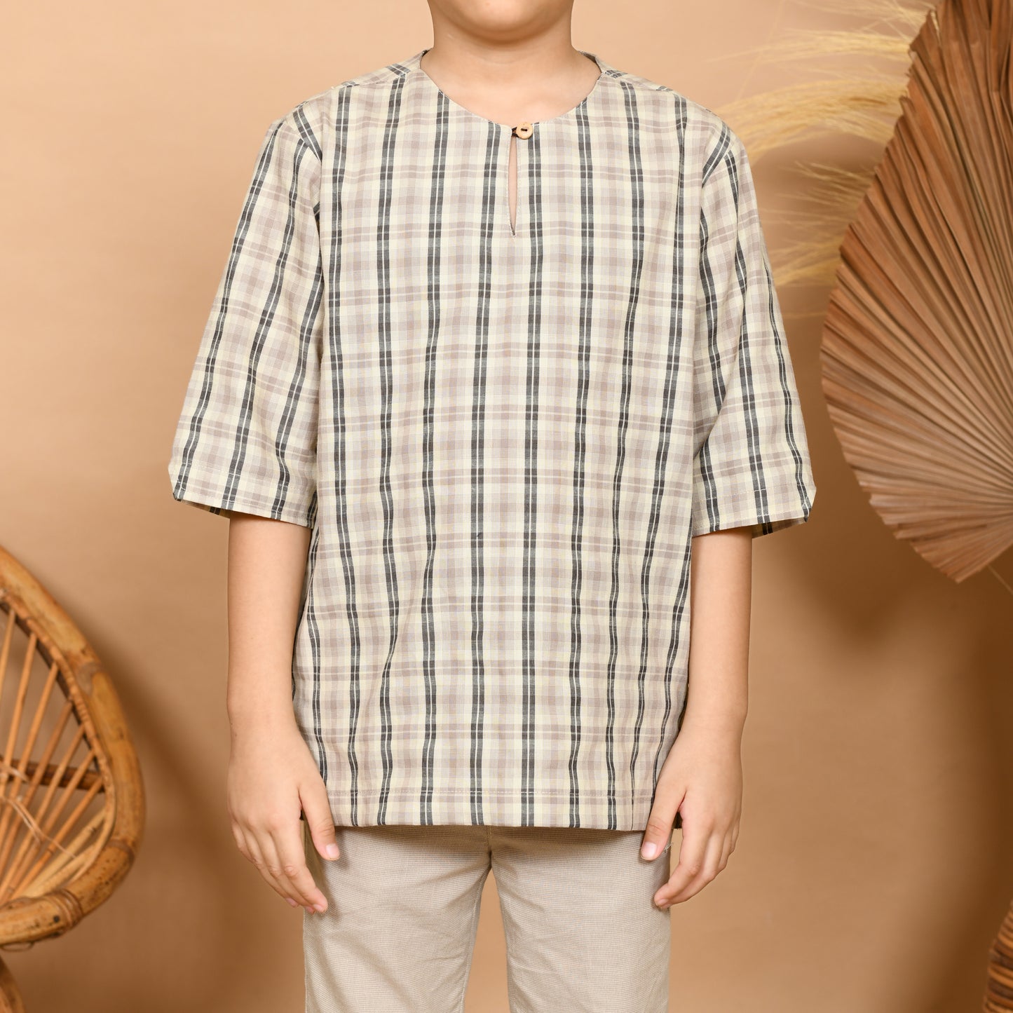 Budi Kurung Set Junior (Khaki)
