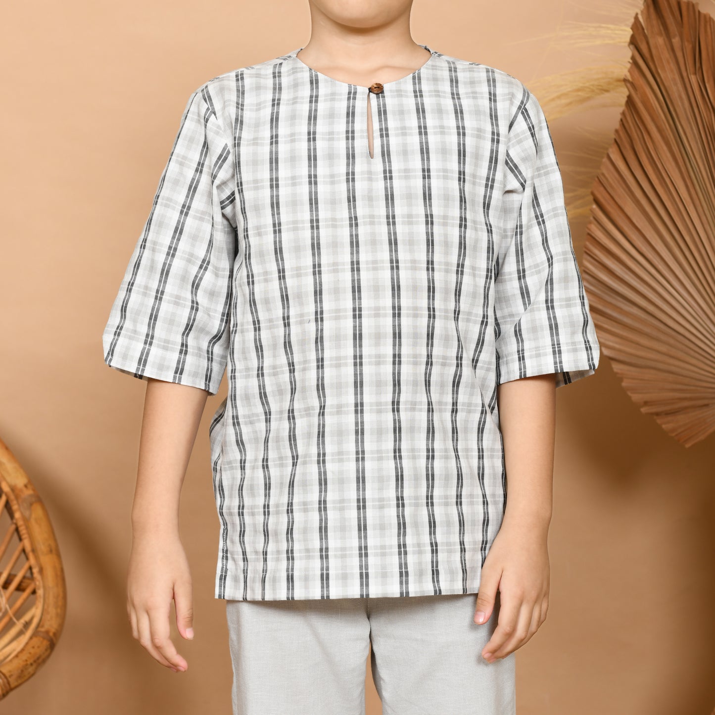 Budi Kurung Set Junior (Grey)