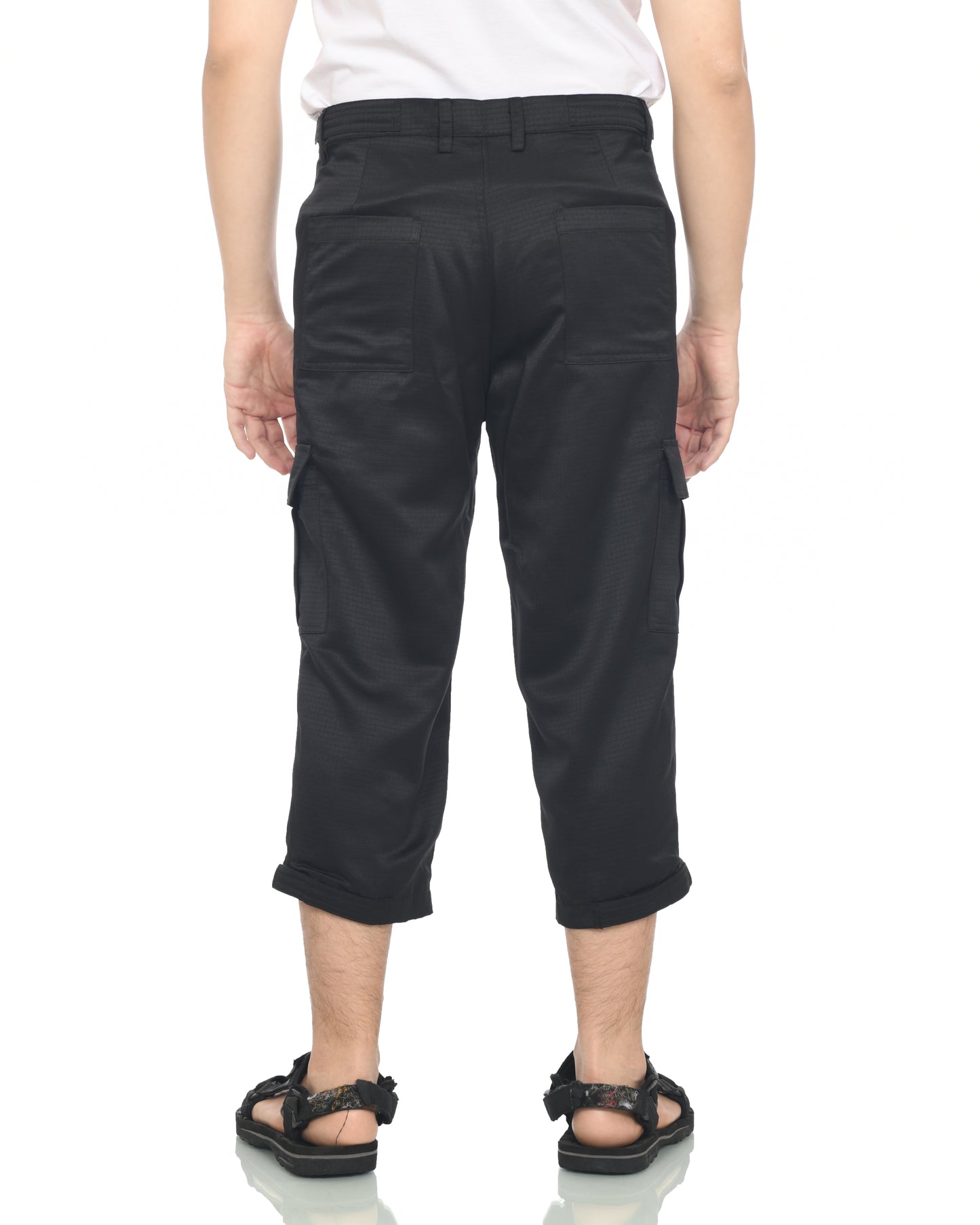 3/4 Cargo Pants (Black)