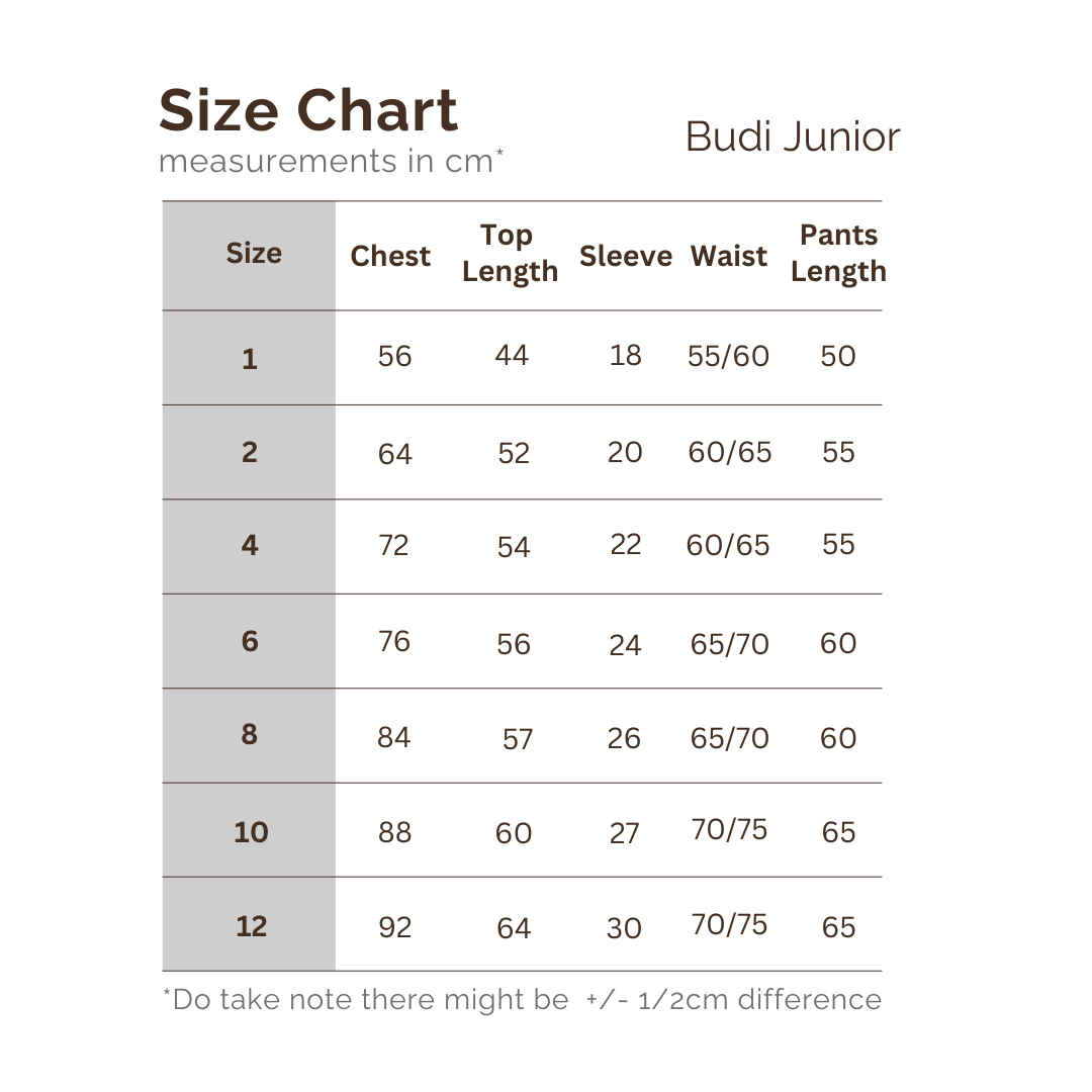 Budi Kurung Set Junior (Khaki)