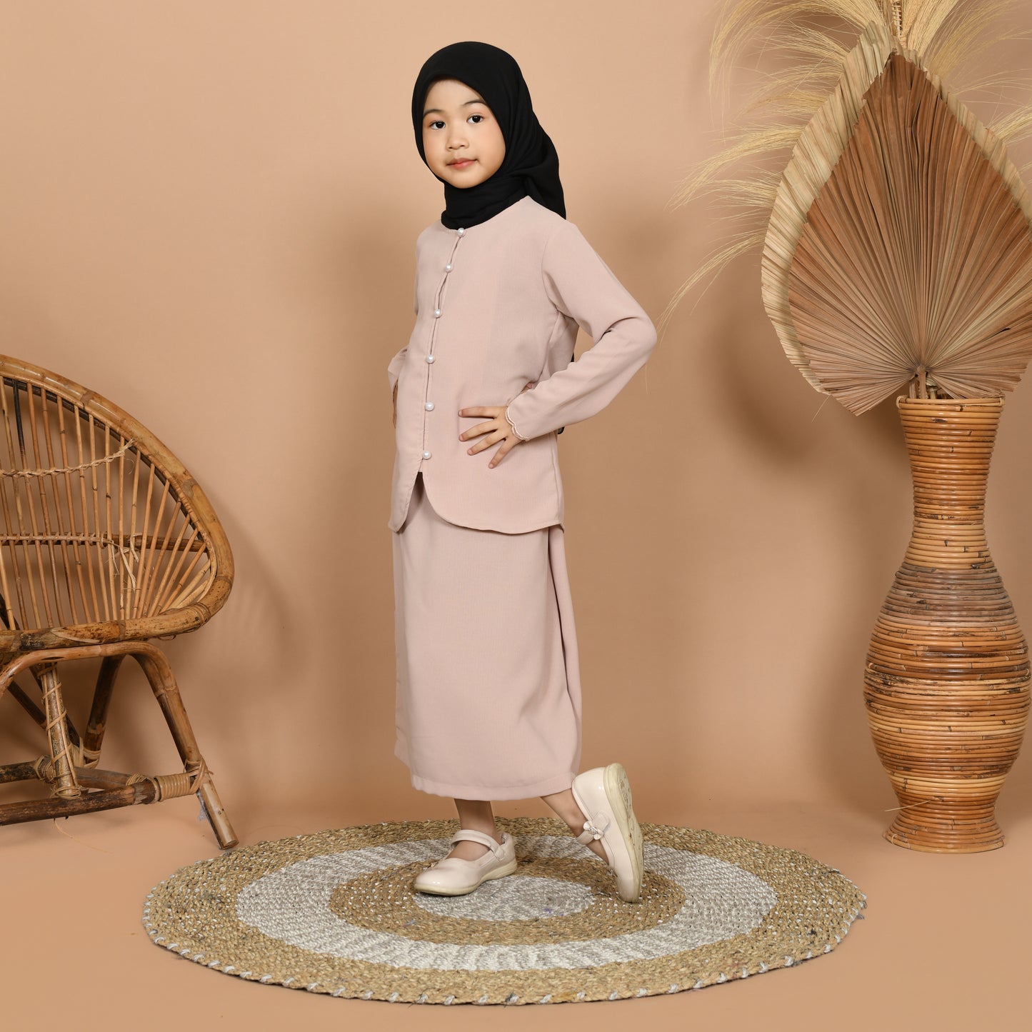 Dara Baju Kurung Junior (Peach)