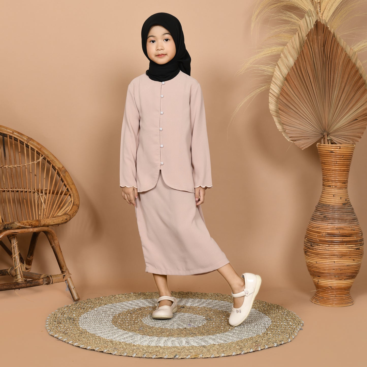 Dara Baju Kurung Junior (Peach)