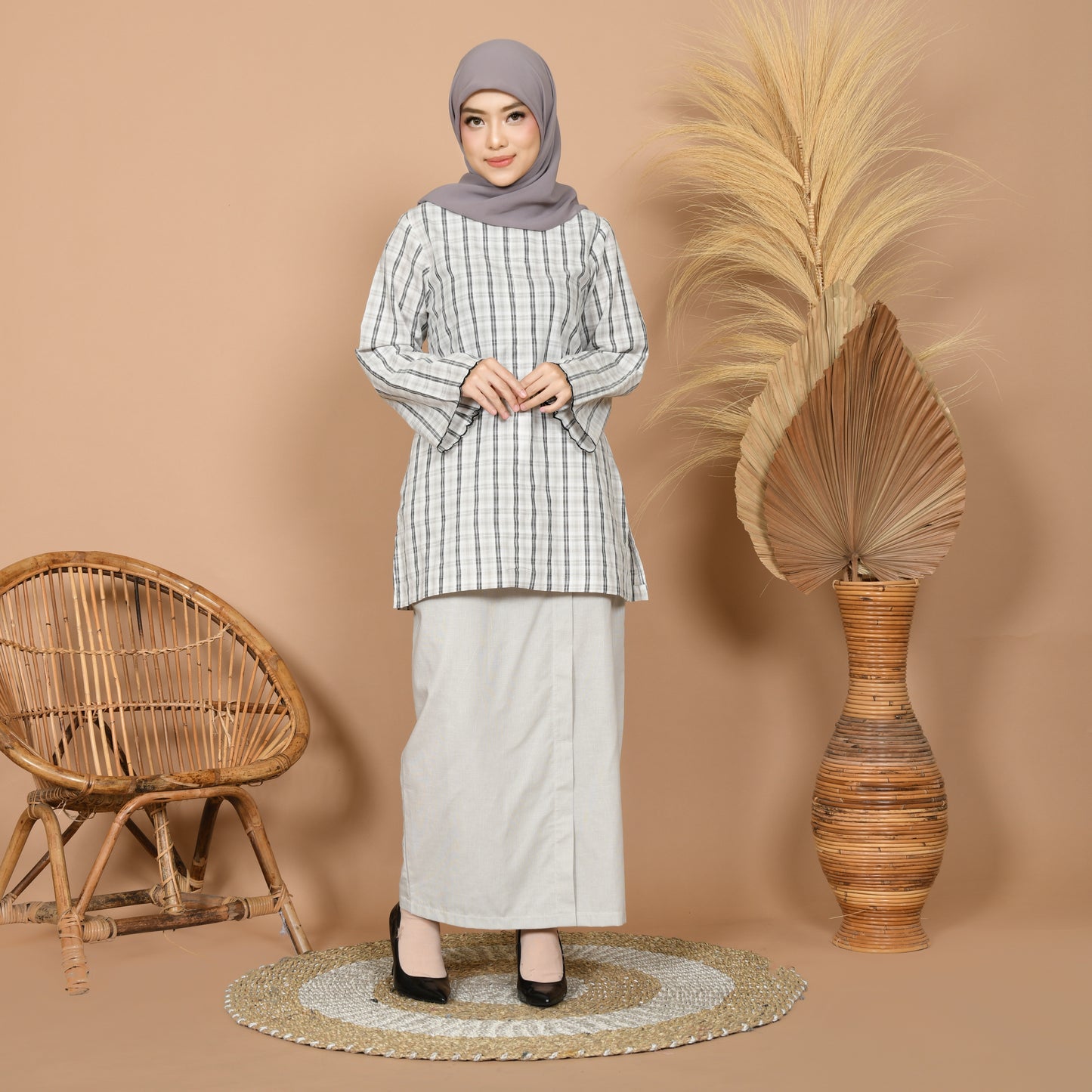 Kasih Baju Kurung (Grey)