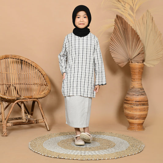 Kasih Baju Kurung Junior (Grey)
