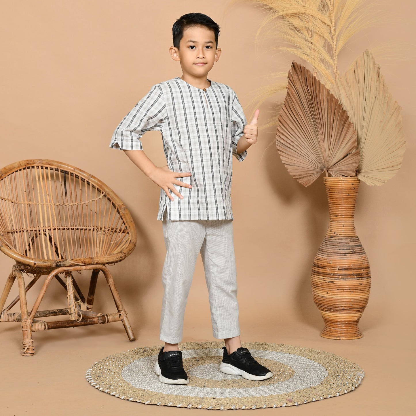 Budi Kurung Set Junior (Grey)