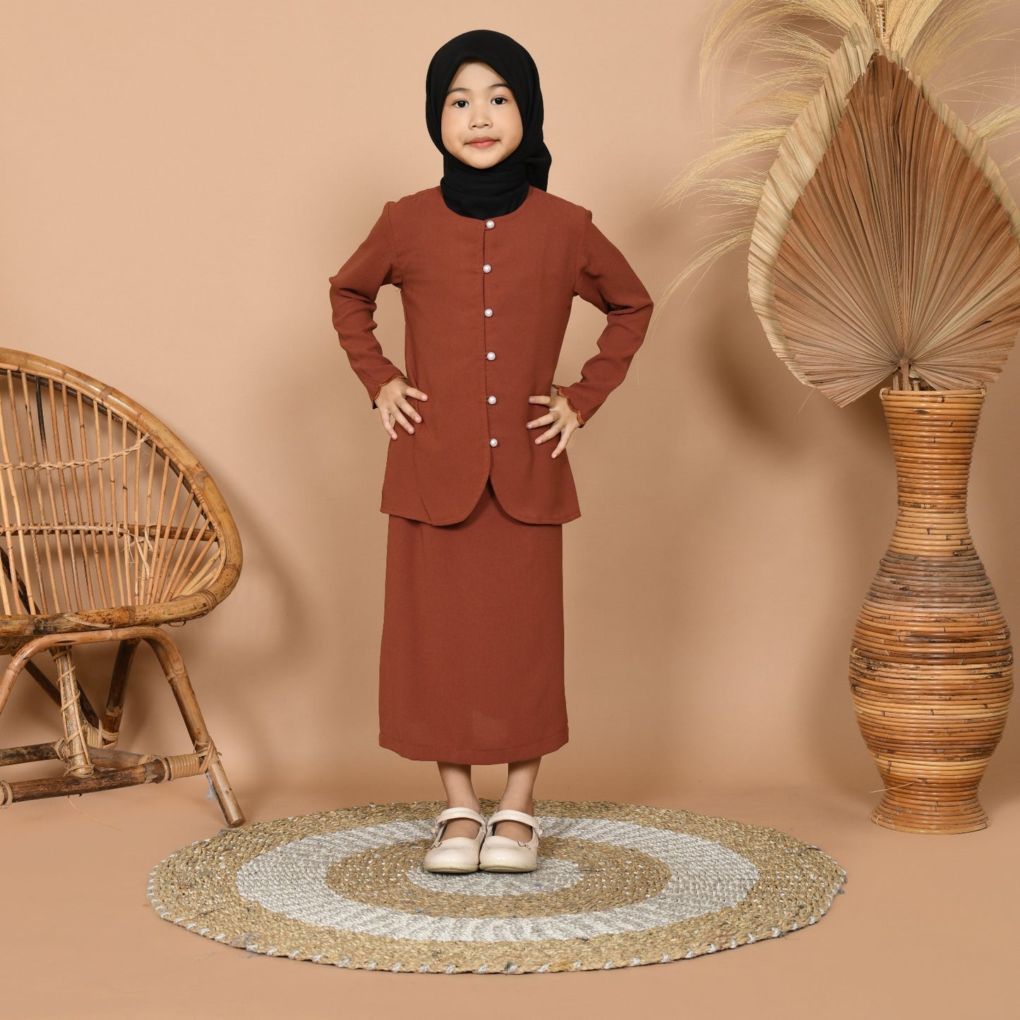 Dara Baju Kurung Junior (Orange)