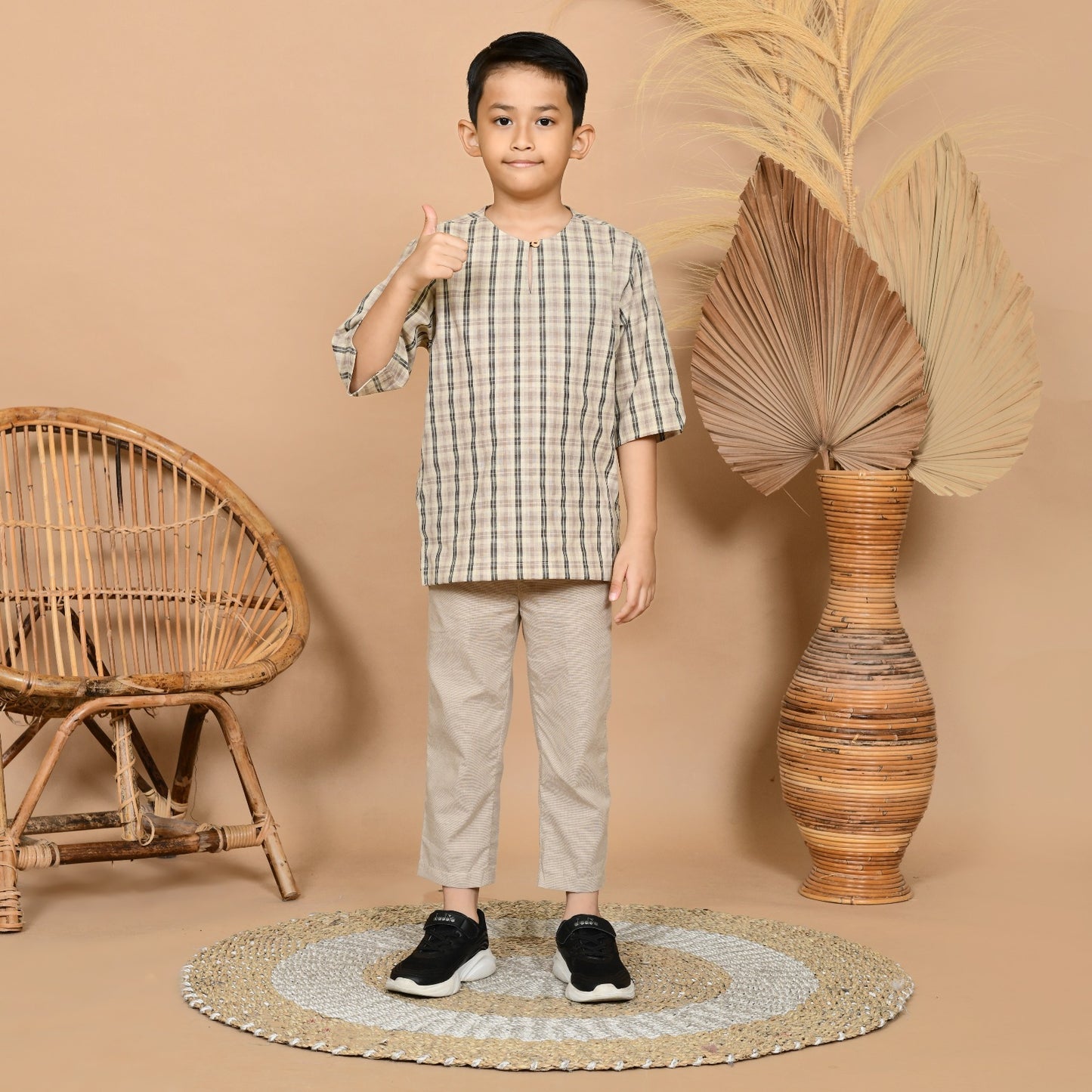 Budi Kurung Set Junior (Khaki)