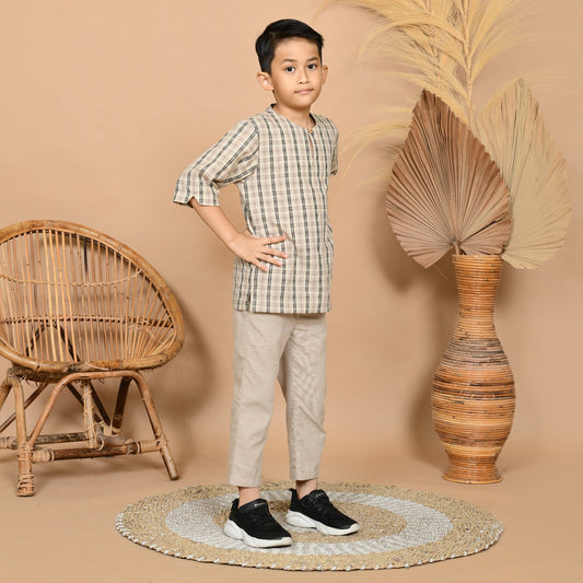 Budi Kurung Set Junior (Khaki)