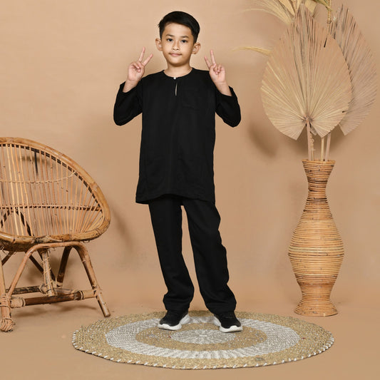 Wan Kurung Set Junior (Black)