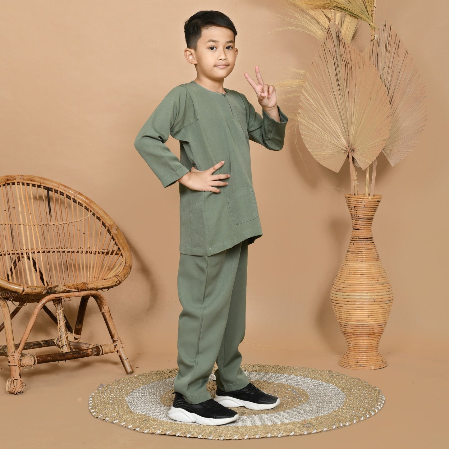 Wan Kurung Set Junior (Green)