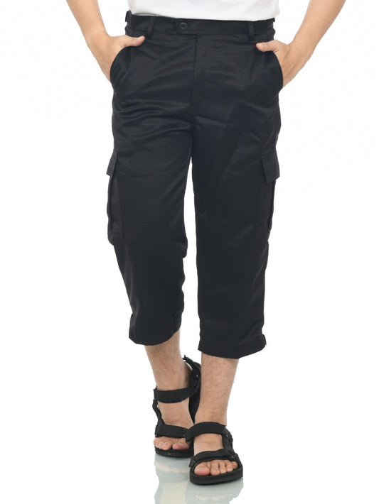 3/4 Cargo Pants (Black)
