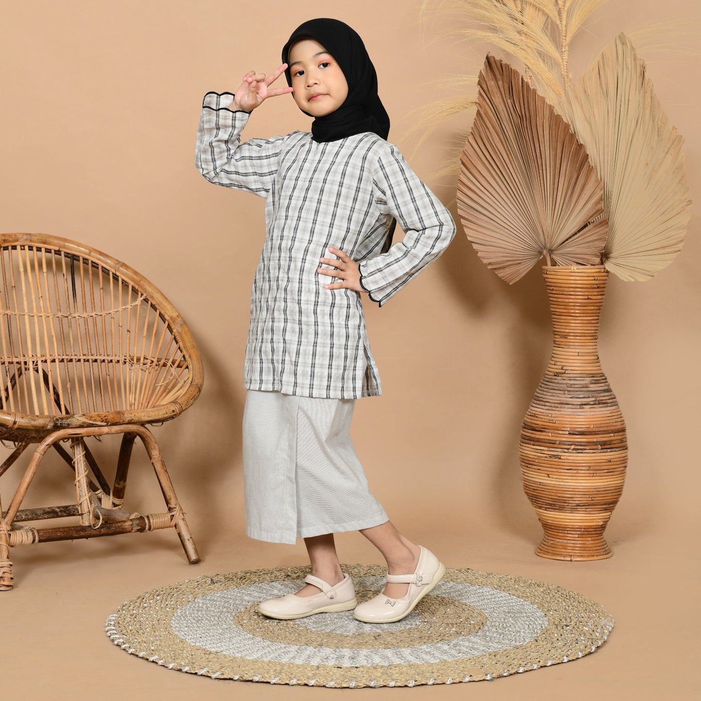 Kasih Baju Kurung Junior (Grey)